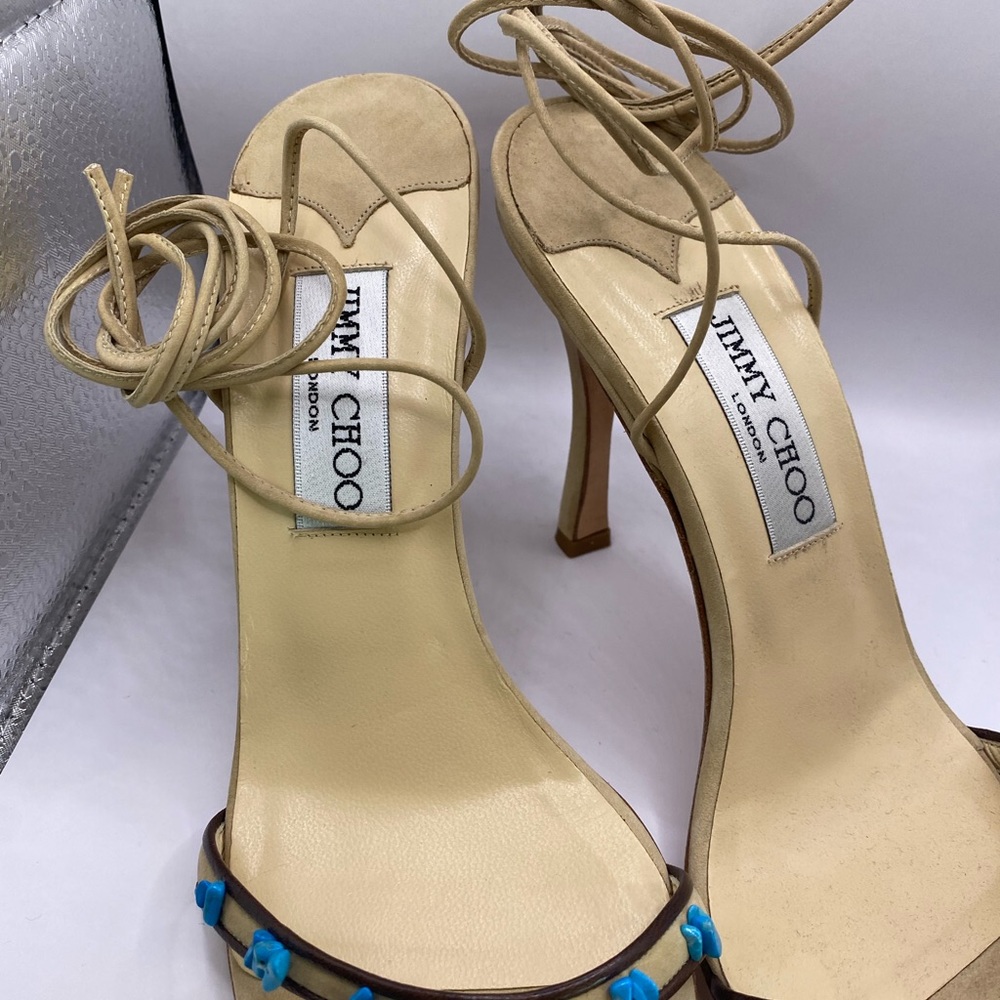 Jimmy Choo Ankle Lace Up Sandals - Picture 2 of 6